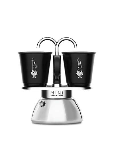 Set Mini İndüksiyon: Ocak Üstü Espresso Pişirici + 2 Cups - İndüksiyon Ocak Türleri İçin Uygundur