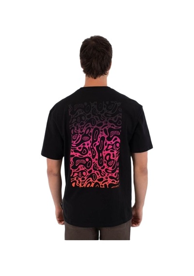 Hurley Hurley Bubble Back Print Erkek Siyah Tişört 001