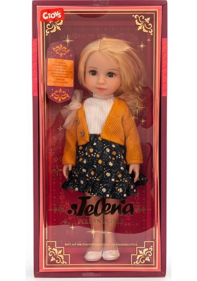 Ctoy Jelena Elegant Girls Moda Oyuncak Bebek Çiçek Desenli Elbiseli 38 Cm 6900113
