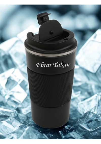 Kişiye Özel 500 Ml Termos Siyah Siyah