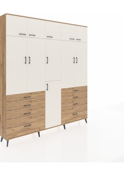 Arges Dolap 8 Raflı 8 Çekmeceli 3 Askılı 220x30x243 Çam-aytaşı/çam Aytası/atlas Çam Arges Dolap 8 Raflı 8 Çekmeceli 3 Askılı 220x30x243 Çam-aytaşı/çam Aytası/atlas Çam
