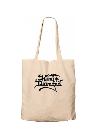 King Diamond Logo Krem Kanvas Bez Çanta Krem