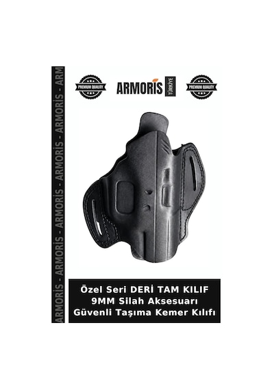 Özel Seri Deri Tam Kılıf 9mm  Aksesuarı Güvenli Taşıma Kemer Kılıfı