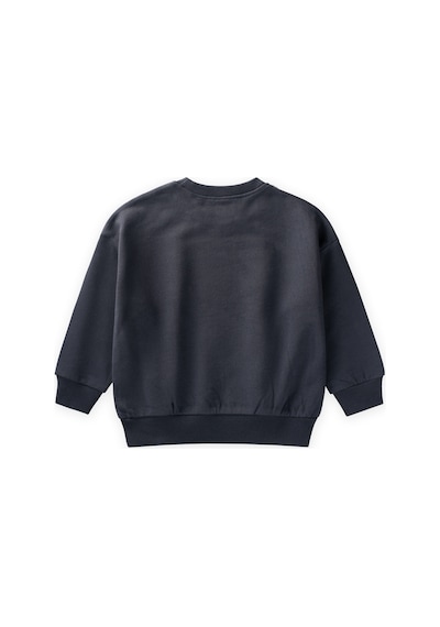 Pullu Ay Yıldız Nakışlı Sweatshirt 2-8 Yaş Antrasit Antrasit
