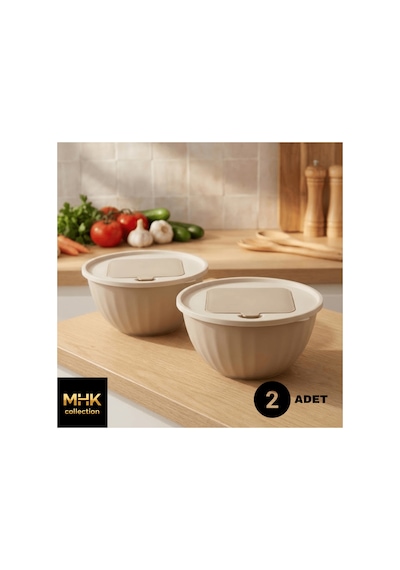 2'li Set Bej Hazneli Kapaklı Rende 2.5 Lt Diğer