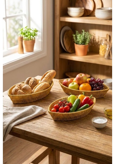 Buffer Kayık Formlu Plastik Rattan Sepet Seti, Hasır Görünümlü, Ekmek Meyve Sunum Sepetleri, 3 Parça, Çok Amaçlı Organizer, 27x15x5 Cm, 30x18x5 Cm, 33x20x5 Cm Sku: Zeusstkd27d9dd224 380588 Buffer Kayık Formlu Plastik Rattan Sepet Seti, Hasır Görünümlü, Ekmek Meyve Sunum Sepetleri, 3 Parça, Çok Amaçlı Organizer, 27x15x5 Cm, 30x18x5 Cm, 33x20x5 Cm Sku: Zeusstkd27d9dd224 380588