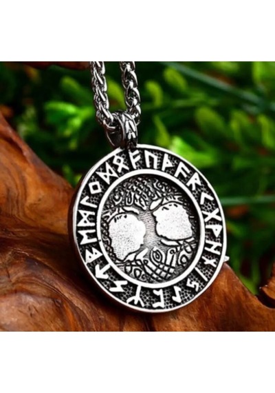 Çift Taraflı Kullanım Paslanmaz Çelik Viking Kolye