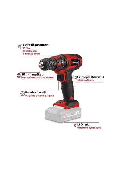 Akülü Vidalama 18 V Li-ıon 35 Nm Tork İle Pratik Kullanım
