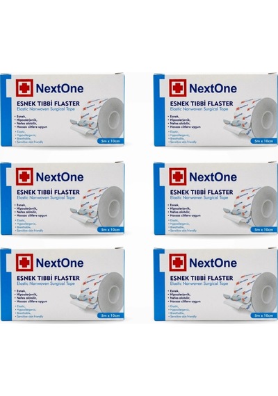 Nextone Esnek Fix Tıbbi Flaster Nonwoven 10cm X 5m - 6 Adet