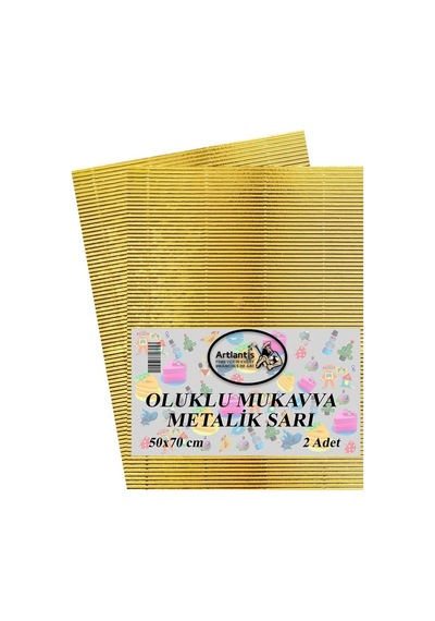 Oluklu Mukavva Renkli 50X70 2 Adet Artlantis Renkli Oluklu Mukavv