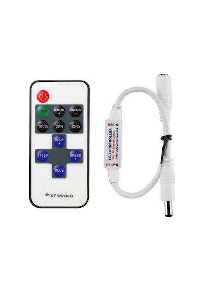 12-24v Tek Renk Mini Kumandalı Dimmer Rf Led Işık Kontrol