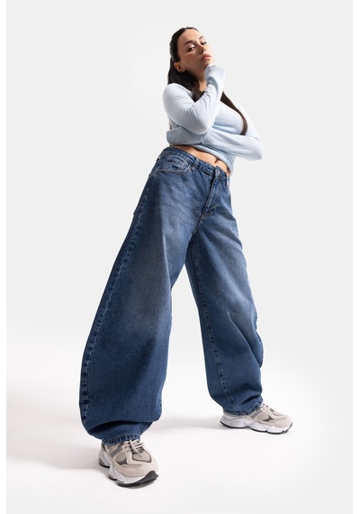 Kadın T.kot 4s6-5 Mega Balon Fit %100 Koton T45 Denim Jean