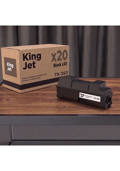 Kingjet Kyocera Uyumlu Tk-350 Standart Kapasiteli 20'li Paket Çipli Uyumlu  Toner Fs-3640mfp 12828044