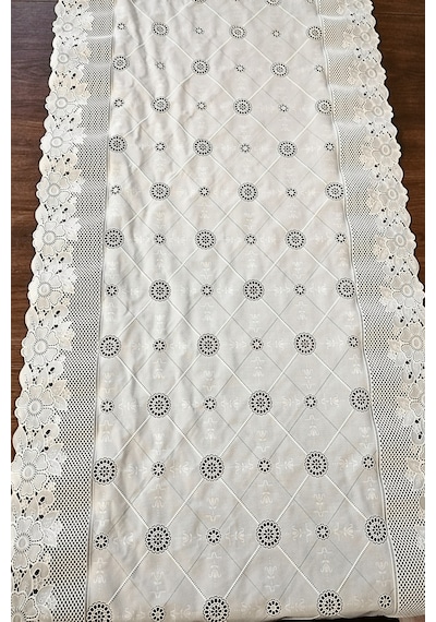 Pvc Dantel Raf -dolap -çekmece -masa - Sehpa -örtüsü - 50 Cm X 3 Metre-desen2 Beyaz