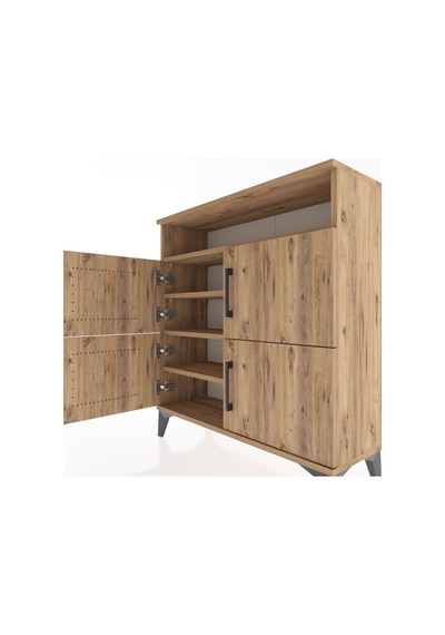 Arges Şifonyer 4 Raflı 4 Kapaklı 88x30x96 Çam-çam Atlas Çam