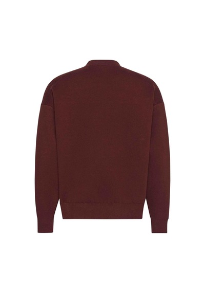 Calvin Klein Ls Cttn Cashmere 3d Logo Crwnk Bordo Erkek Sweatshirt-11113 Bordo