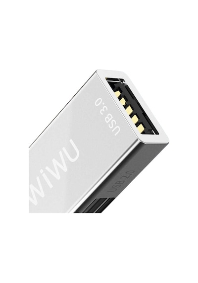 Winex Wiwu T02 USB Type-C Hub Çevirici ve Çoklayıcı Hub Gri