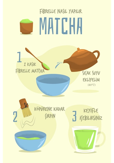 Fibrelle Matcha Vanilya Aromalı 50g