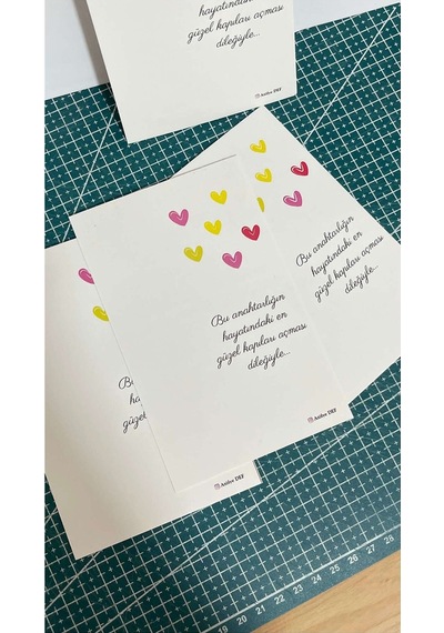 Anahtarlık Kartı Kalpli 9,5x15 Cm 49 Adet Kişiye Özel