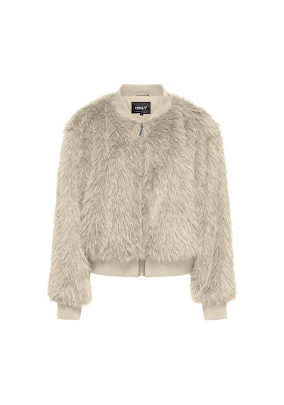 Only Onlmanny Faux Fur Bomber Bej Kadın Mont 15322405 Bej