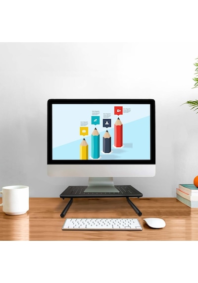 Konfeksiyon-Market Laptop Monitor Tv Yazıcı Masa Sehpa Üstü Yükseltici Ayaklı Stand