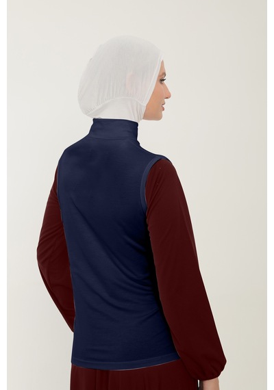 Sonbaharmoda Kadın Sıfır Kollu Yarım Balıkçı Yakalı Penye Likralı Body - Lacivert Lacivert Sonbaharmoda Kadın Sıfır Kollu Yarım Balıkçı Yakalı Penye Likralı Body - Lacivert Lacivert