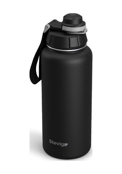 Stevig 1 Hand Leak-proof Sızdırmaz Çelik Termos 1000 Ml Black St-