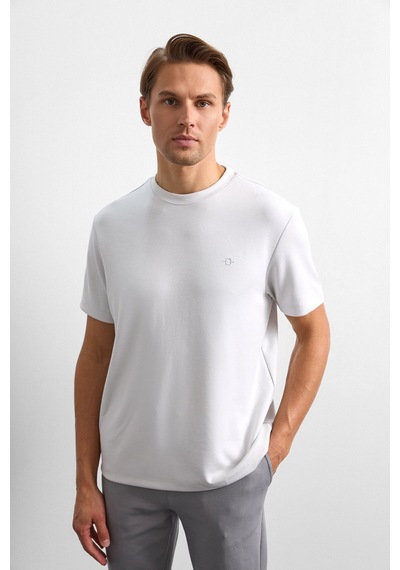 Backandbond Gri Regular Fit Basıc Tişört