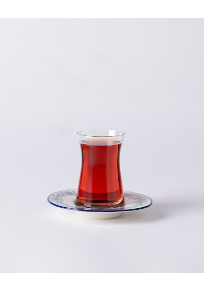 Madame Coco Luxe Floral 6'lı Çay Tabağı Seti - Mavi/beyaz 8684427297919 Çok Renkli