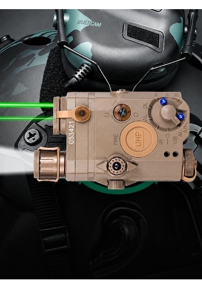Ctoptıc Airsoft Peq-15 Ir Lazer Yeşil Lazer Ve Led Fener Ünitesi Çok Renkli