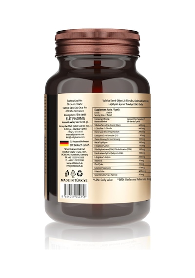 Validus Comb -men Tribulus 400 Mg + L-arginine 200 Mg + Maca 100 Mg 60 Tablets