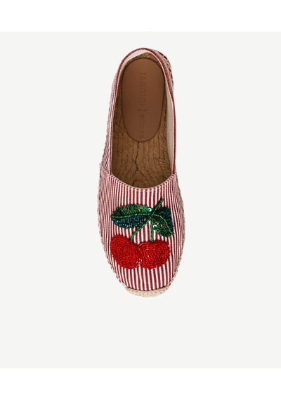 Yargıcı Boncuk İşlemeli Espadril 26ykay4032x 016 Bordo