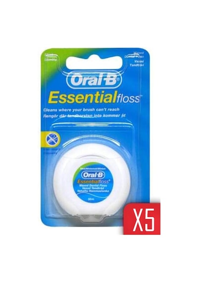 Oral-B Essential Floss Naneli ve Mumlu Diş İpi 50 M x 5 Adet