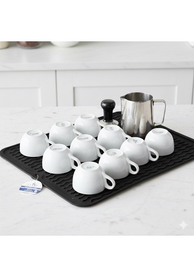 Siyah 40x30cm %100 Silikon Bulaşık Kurutma Matı Bulaşık Altlığı,bulaşık Kurutmalığı Bulaşık Pedi Siyah