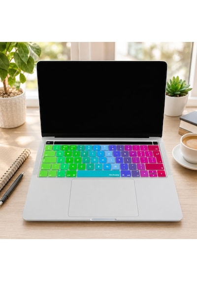 İngilizce Klavye Koruyucu Macbook Pro 13 15 Touch Bar Uyumlu A1706 A1989 A2159 A1707 A1990 Uk Iso Ters L Enter Avrupa İngilizce Baskılı Silikon Keyboard Cover Pembe Yeşil