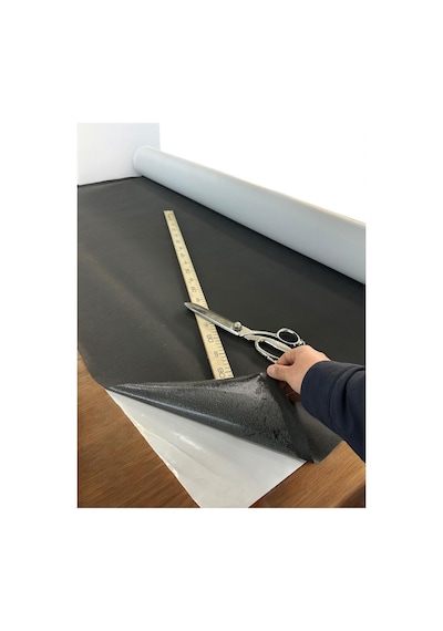 Yapışkanlı Tela Astar 100x160 Cm Kağıt Sertliğinde Kumaş Destekleyici Siyah