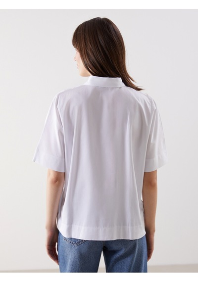 Lcw Comfort Beyaz Oversize Poplin Kadın Gömlek