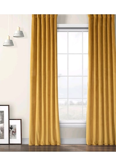 Evdepo Home Deniz Soft Pileli Fon Perde Hardal Sarı