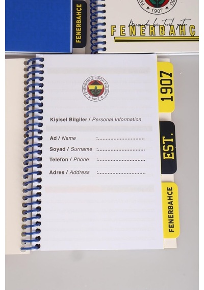 Lisanslı Planlayıcı Bloknot Seti, Çizgili 80 Yaprak, Uçlu Kalem 0.7 Mm Ve Silgi Çok Renkli