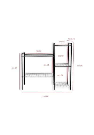 Dekoratif Metal Ayaklı Saksılık, 5 Tel Raflı Tasarım
