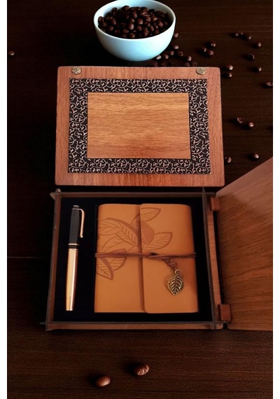 Deri Defter Ve Kalem Set