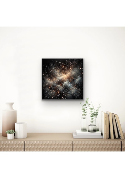 Uzay Boşluğu Kanvas Tablo 60x60cm Çok Renkli