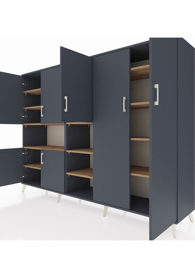 Hyperion Dolap 13 Raflı 7 Kapaklı 220x44x163 Antrasit-antrasit/ça Antrasit-antrasit/çam Hyperion Dolap 13 Raflı 7 Kapaklı 220x44x163 Antrasit-antrasit/ça Antrasit-antrasit/çam