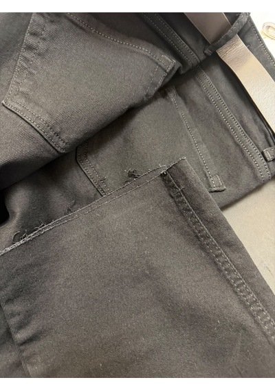 Ymr Moda Siyah Kemerli Kesik Z R Model Palazzo Kadın Jeans 25484