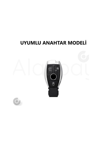 Mercedes A B C E S G Serisi Gl Gla Glc Cla Cls Amg W212 W205 W204 Gümüş Tpu Anahtar Kılıfı Siyah