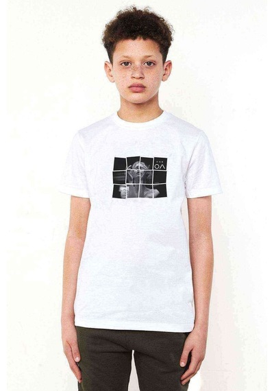 Tshirthane The Oa Girl Splash Baskılı Unisex Çocuk Beyaz T-Shirt