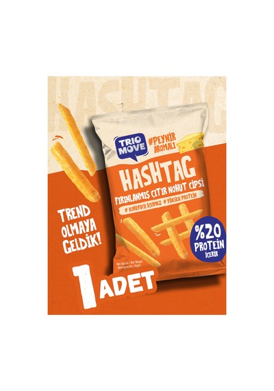 Hashtag Fırınlanmış Nohut Cipsi 6'lı Karışık Tanışma Paketi Trio Move