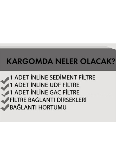 Kapalı Kasa Su Arıtma Cihazı Filtresi Inline 3Lü Filtre Set