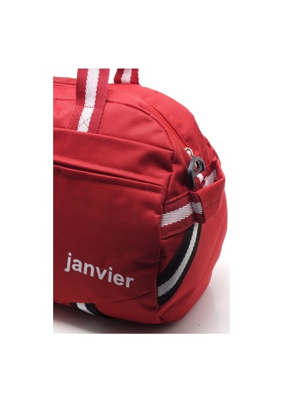 Janvıer Kırmızı Unisex Orta Boy Spor Çantası Kırmızı