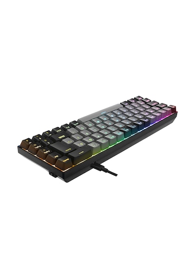Acer Emachines Eak68 Gri/siyah Usb Rgb Backlight Red Swıtch Mekanik Q 68 Tuşlu Mini Gaming Oyuncu Klavyesi